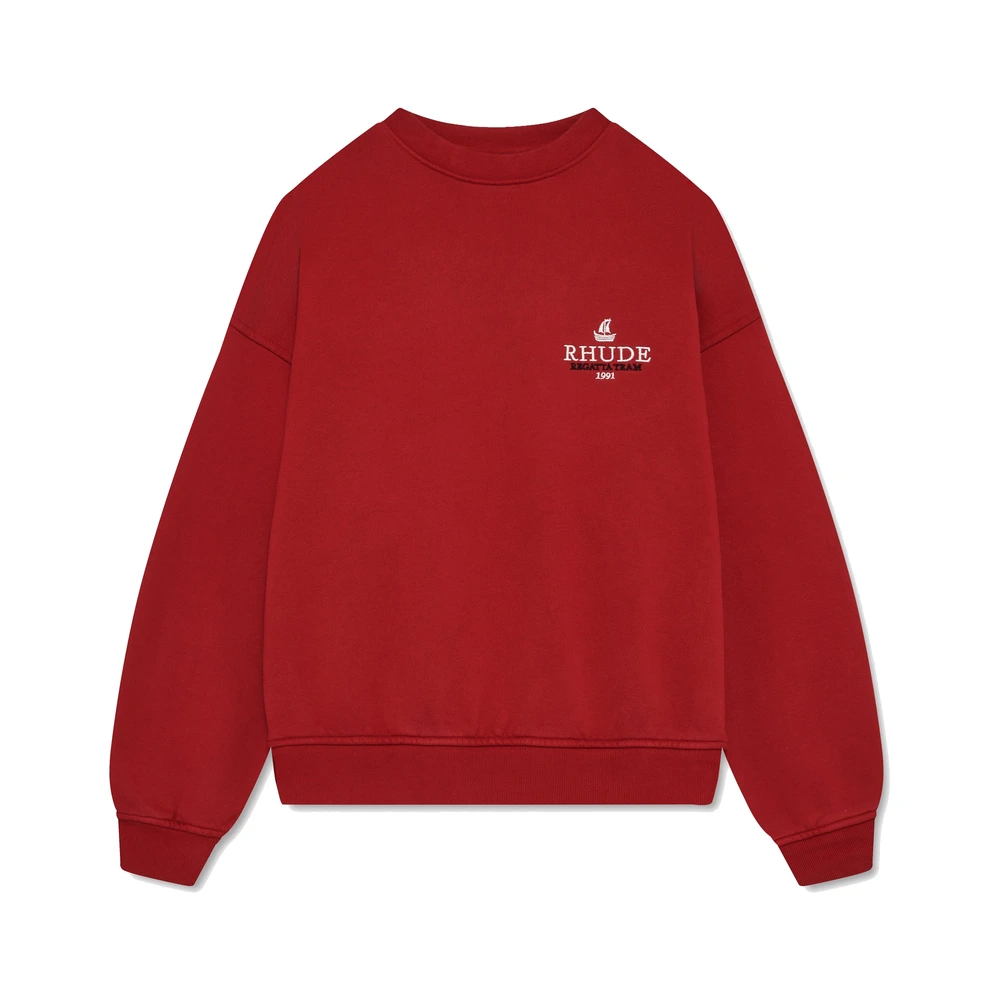 Rhude Mariner Regatta Crewneck Vintage Red / White