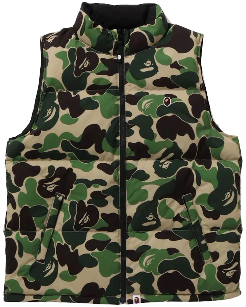 BAPE ABC Camo Reversible Down Vest Green