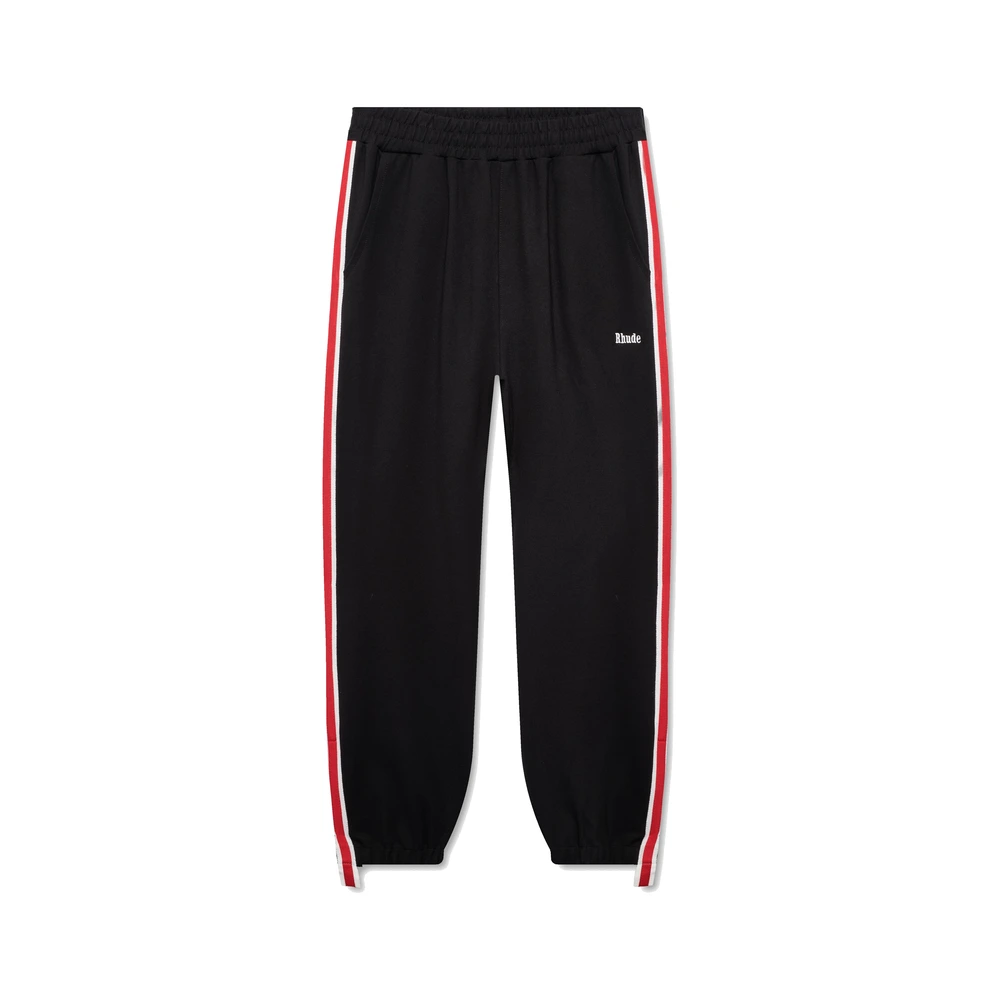 Rhude Cuffed Hamptons Track Pant Black / Red / White