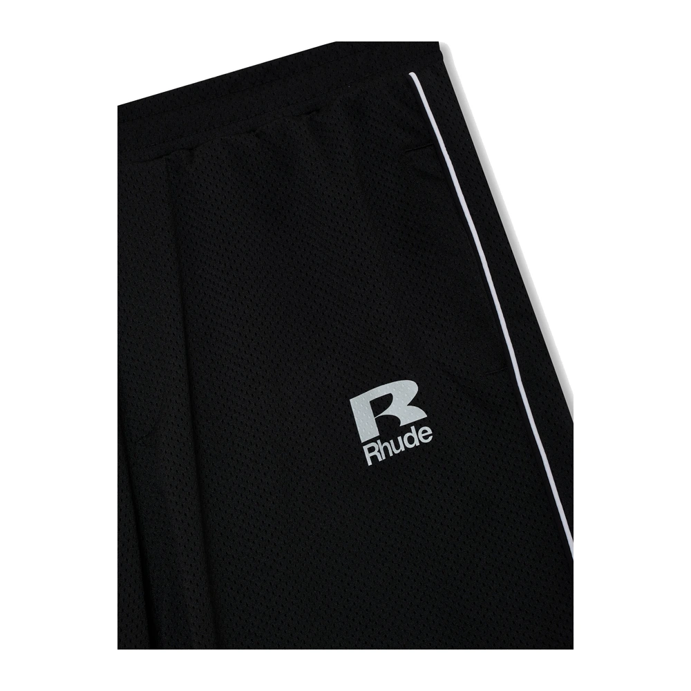 Rhude Mesh Piping Parachute Track Pant Black / White