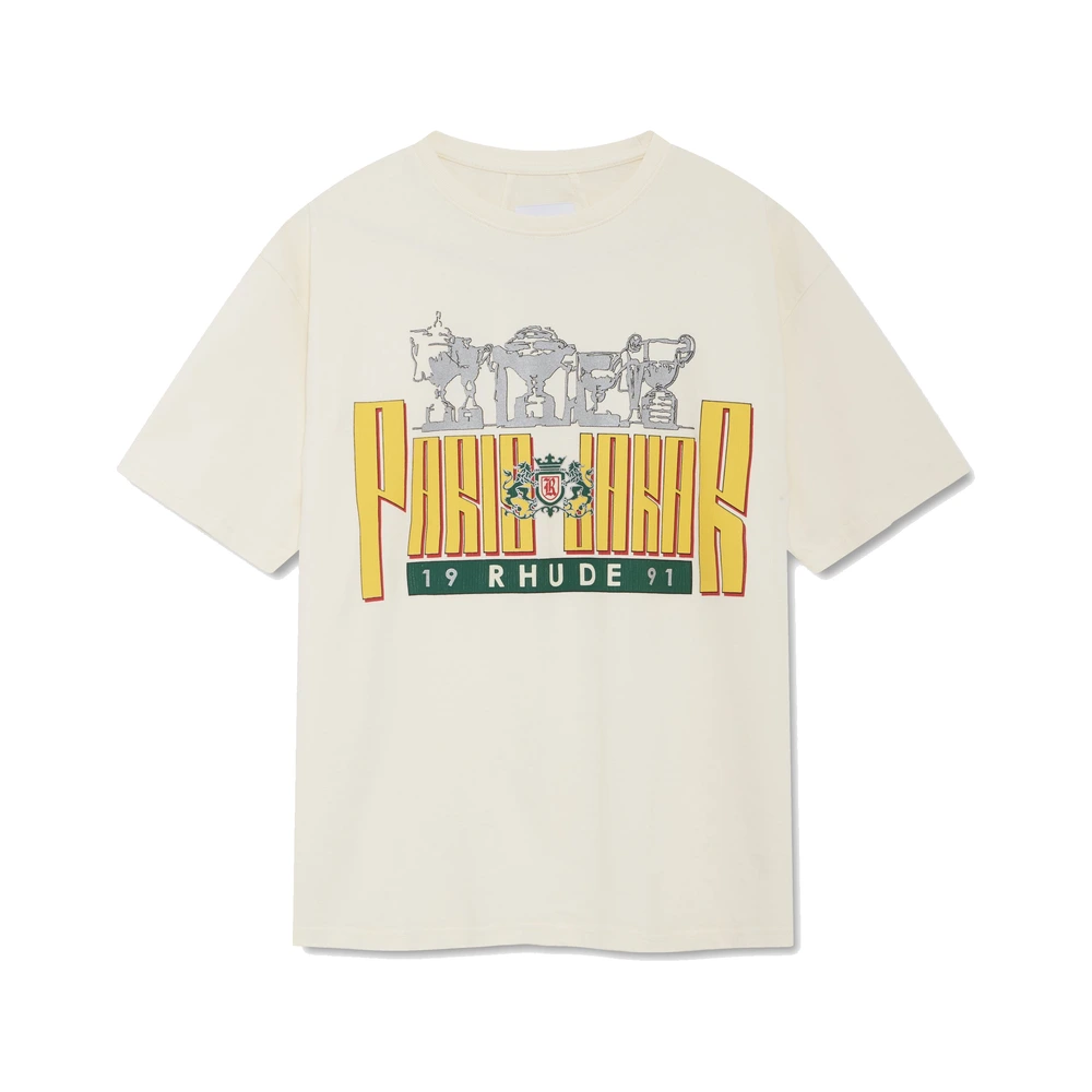Rhude Trofeo Tee Vintage White / Yellow / Green
