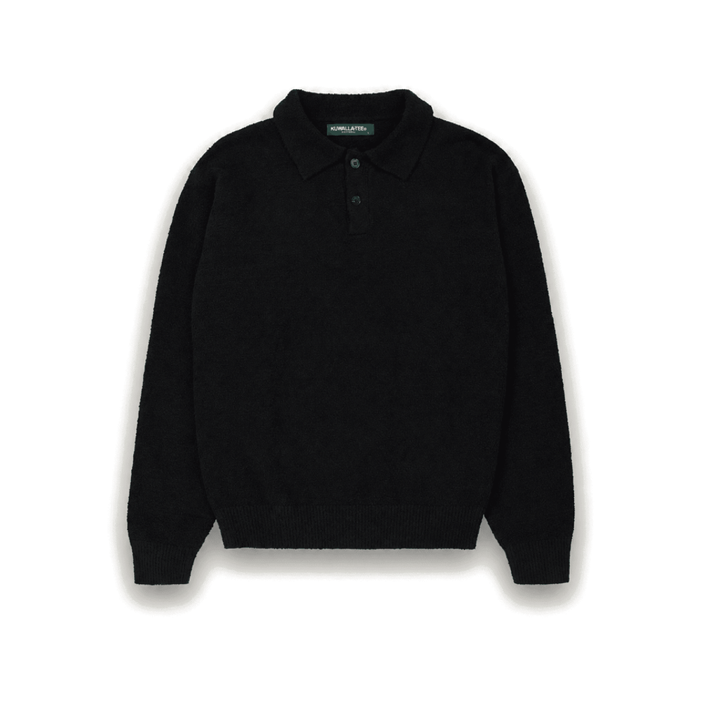 Kuwalla Tee Bouclé Knit Polo Black