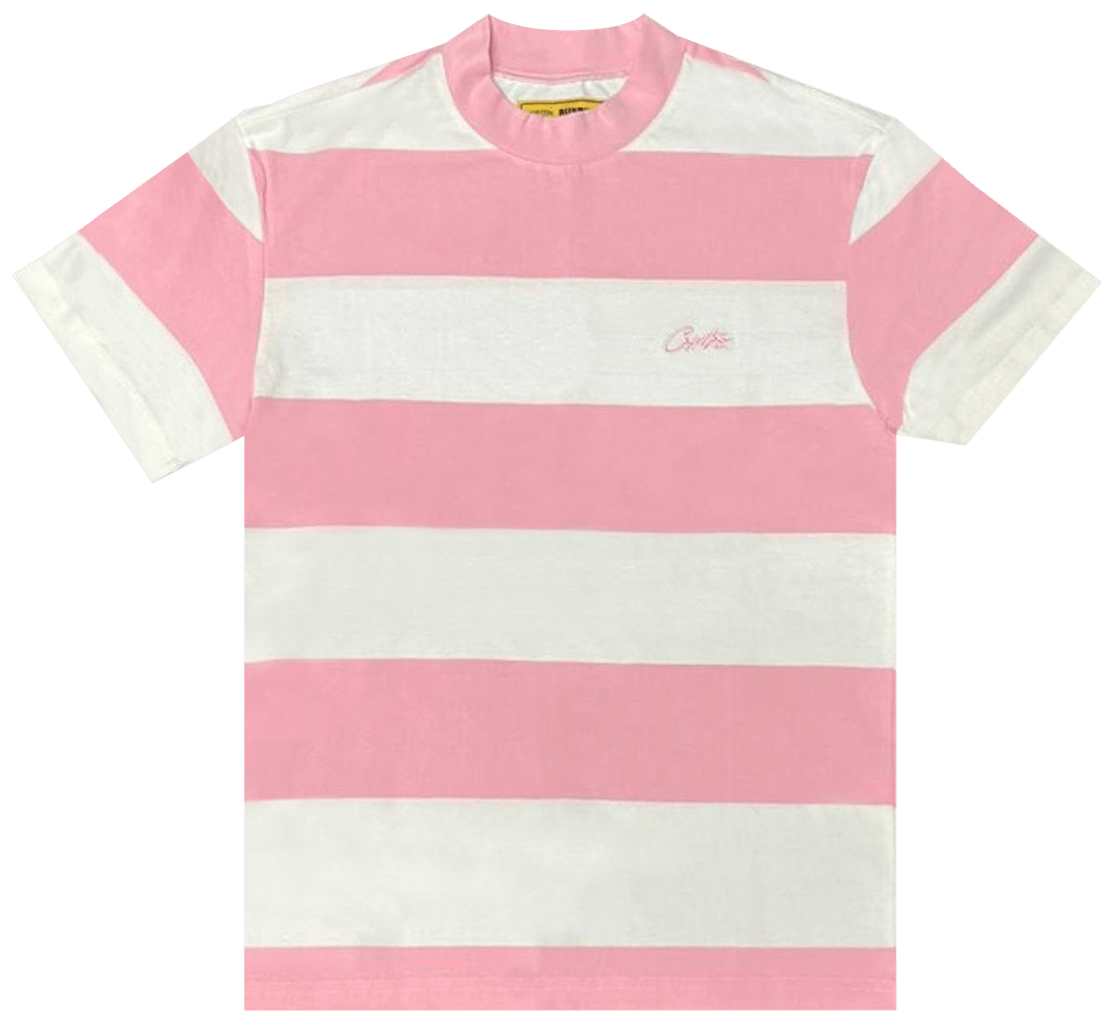 Corteiz Allstarz Striped Tee White/Pink