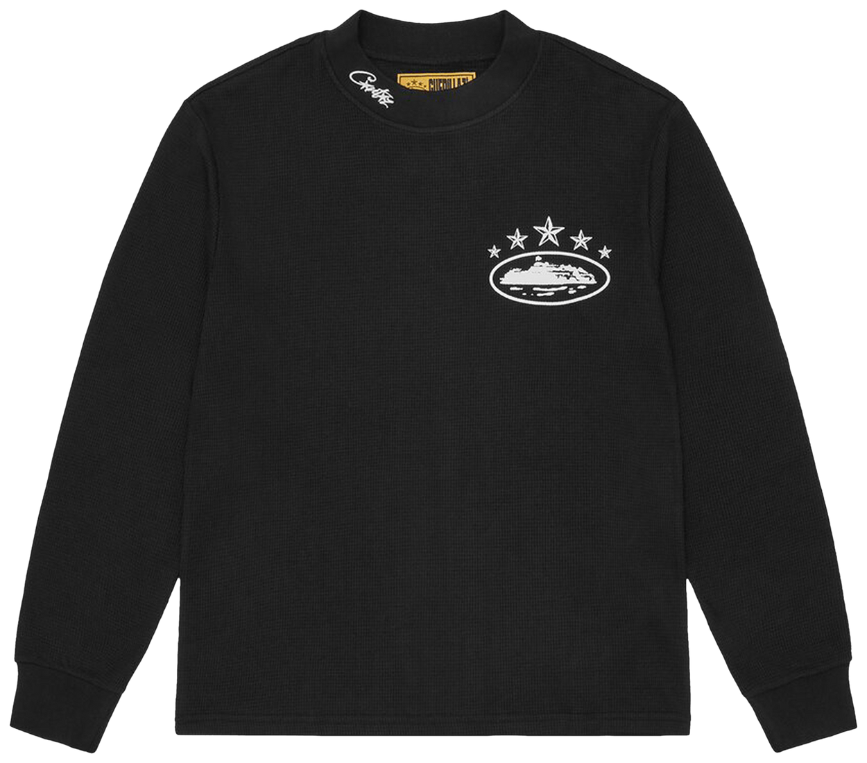 Corteiz 5 Starz Alcatraz Waffle Longsleeve Black