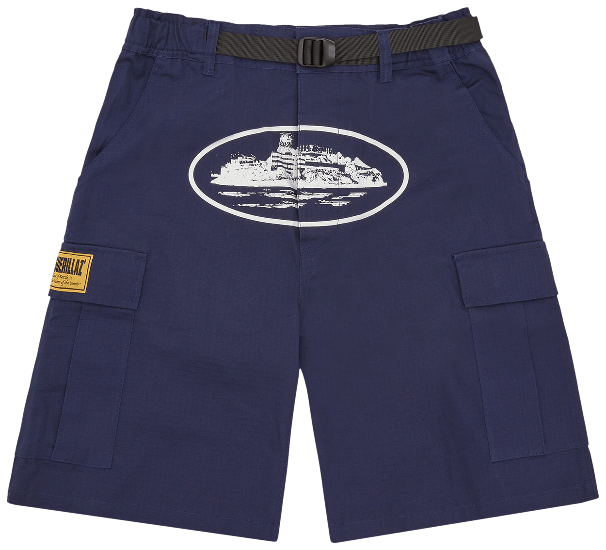 Corteiz Alcatraz Cargo Shorts Navy