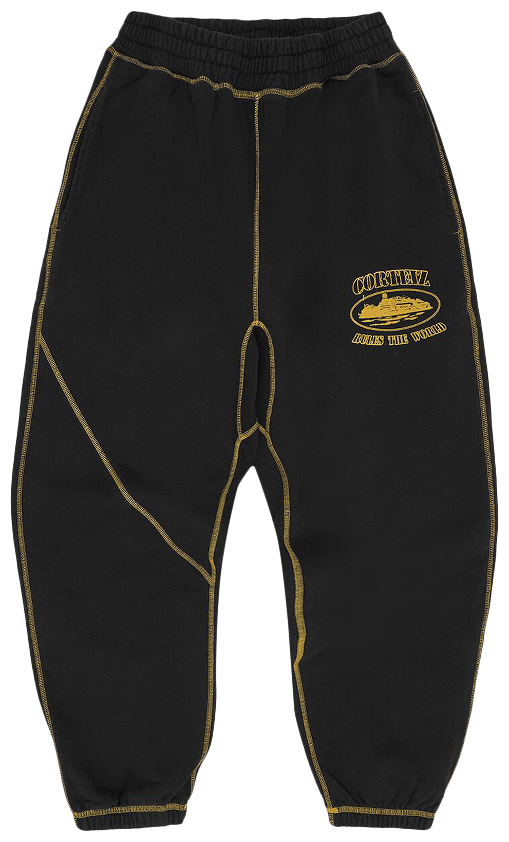 Corteiz Alcatraz Contrast Sweatpant Black/Yellow