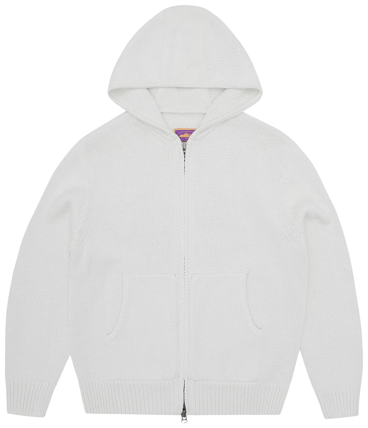 Corteiz Alcatraz Heavy Knit Zip Hoodie Natural