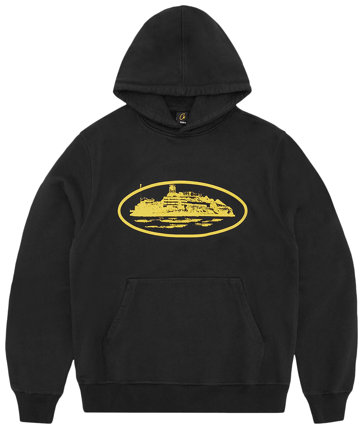 Corteiz Alcatraz Hoodie V2 Black/Yellow
