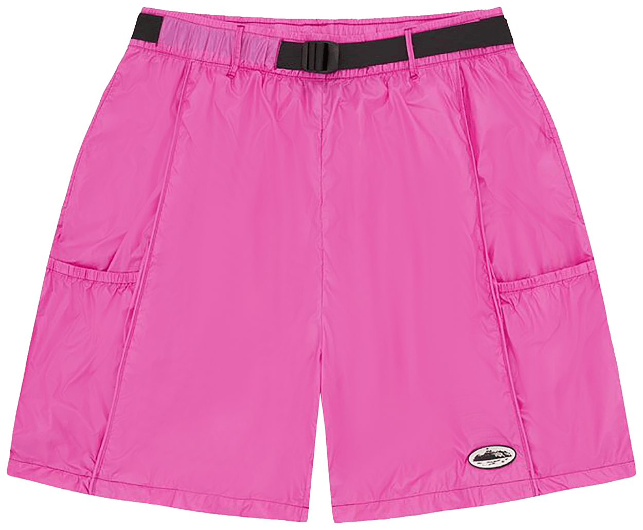 Corteiz Alcatraz Nylon Patch Shorts Hot Pink