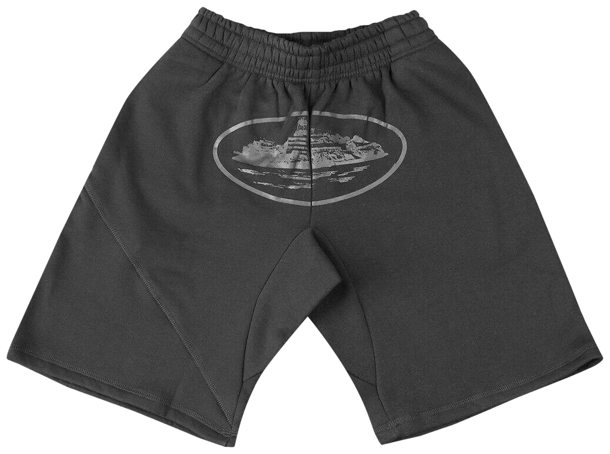 Corteiz Alcatraz Shorts Triple Black