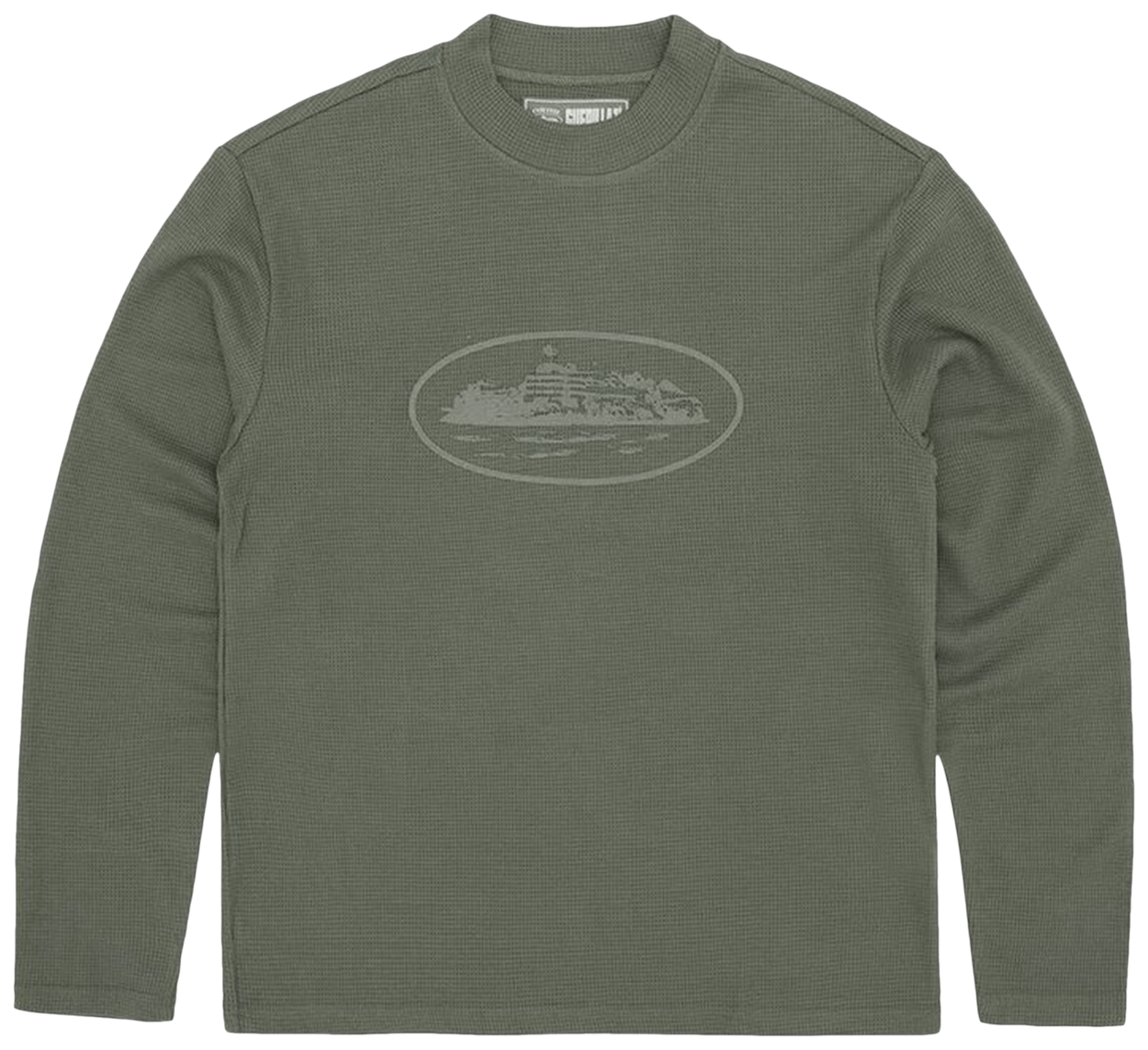 Corteiz Alcatraz Waffle Long-Sleeve Tonal Khaki