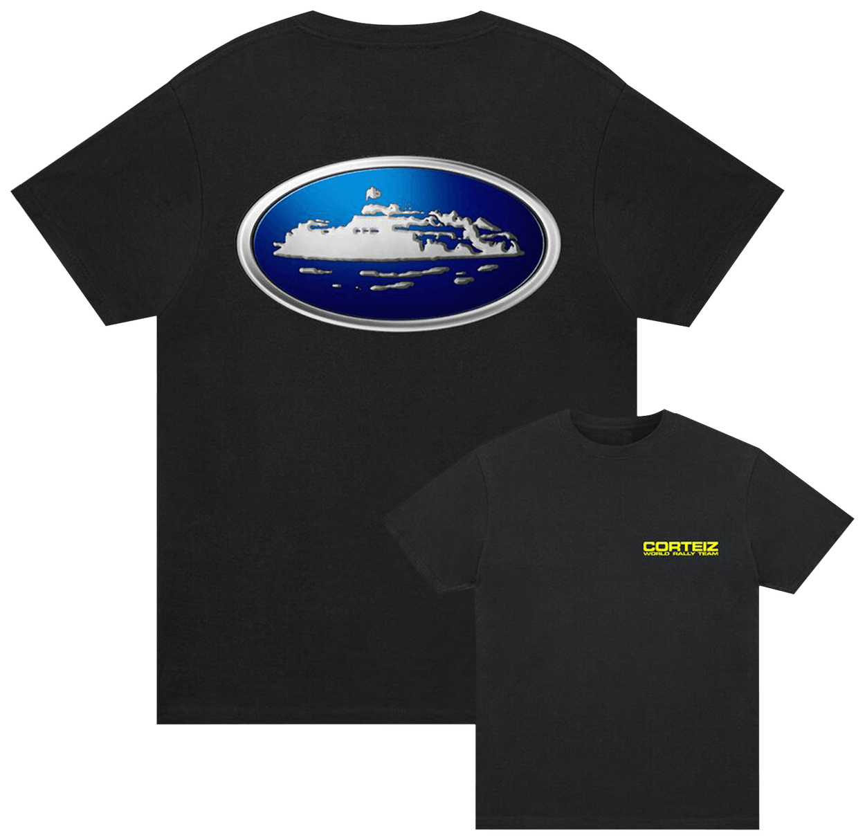 Corteiz Alcatraz World Rally Tee Black