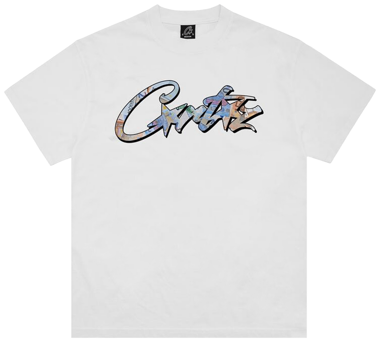 Corteiz Allstarz Euros Tee New Blank White