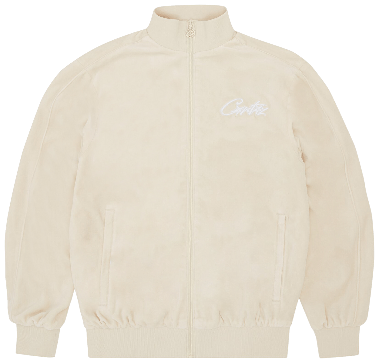 Corteiz Allstarz VVS Velour Jacket Vanilla
