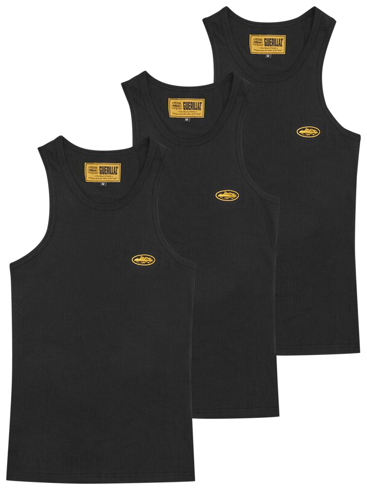Corteiz Bolo Essentials Tank (3 Pack) Black