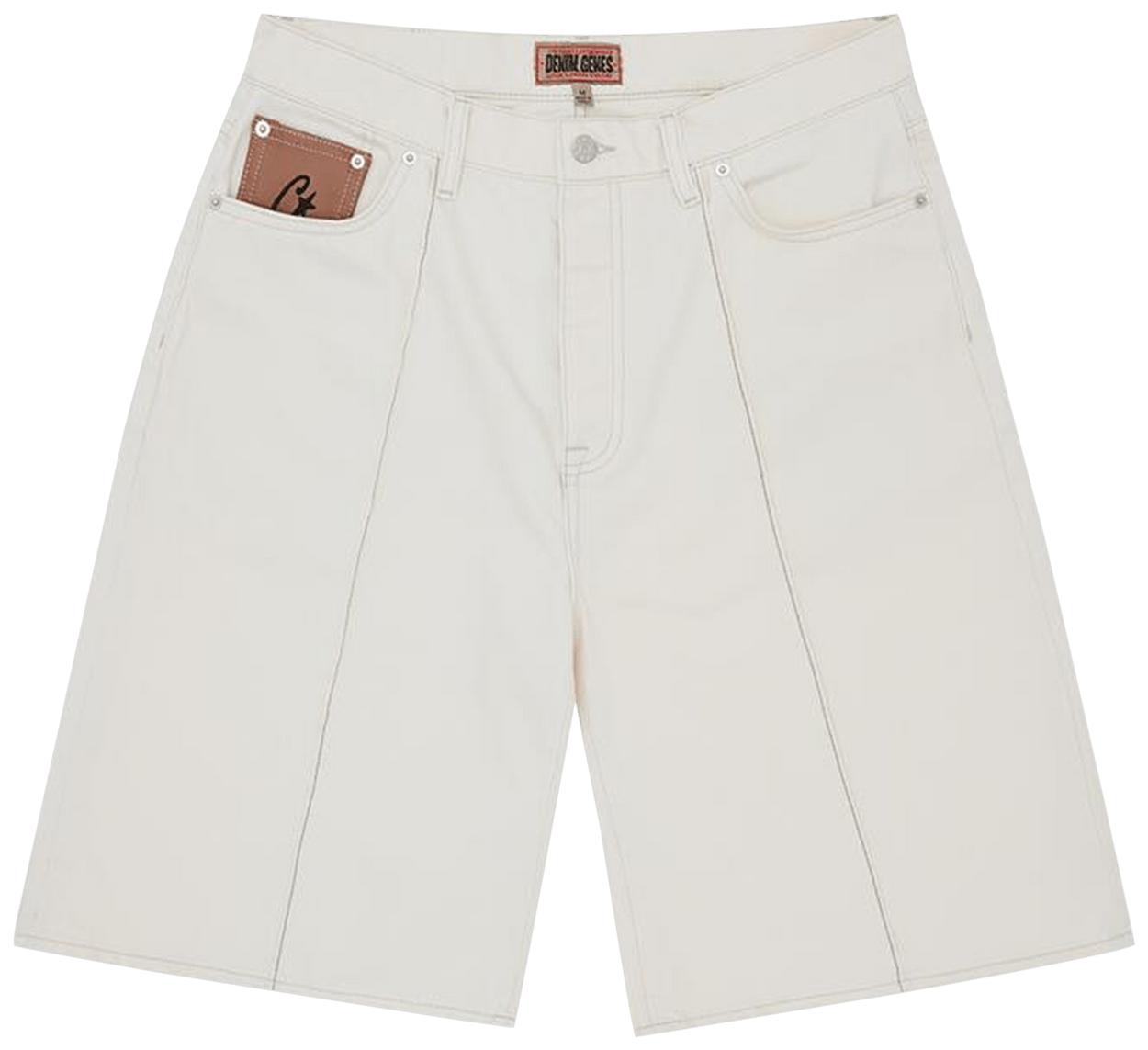 Corteiz C-Star Denim Shorts Natural