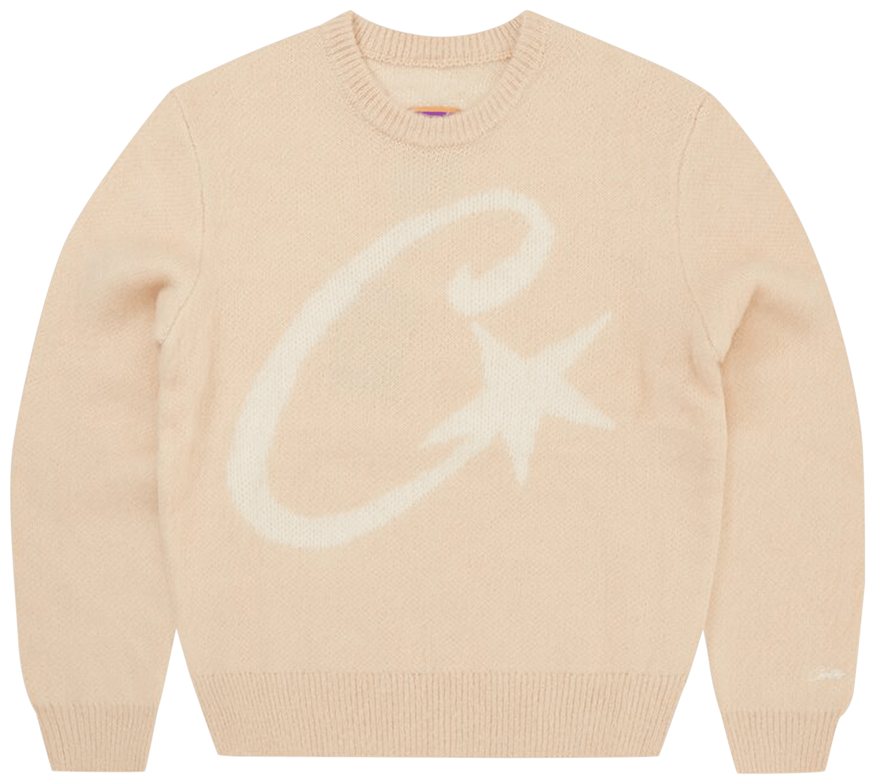 Corteiz C Star Mohair Knit Sweater Cream