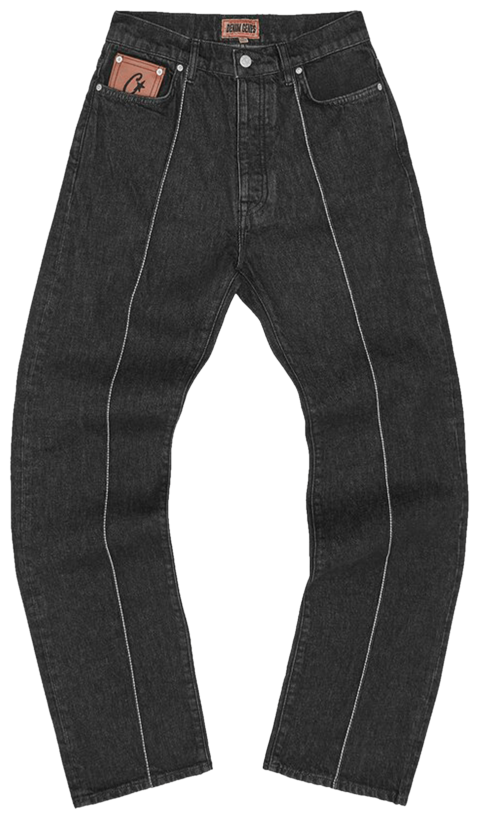 Corteiz C-Star Stitch-Down Jeans Black