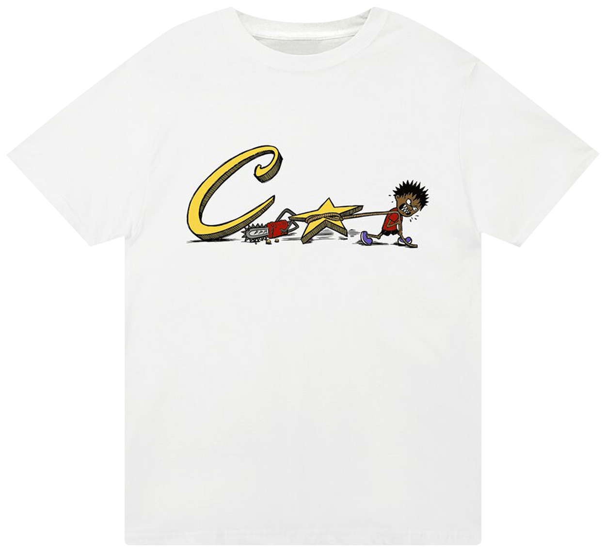 Corteiz Chainsaw Tee White
