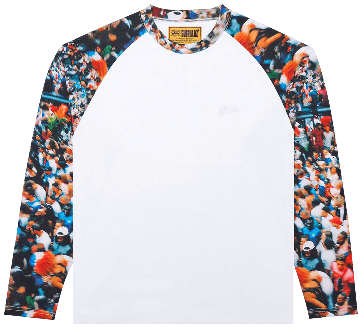 Corteiz Chaos Raglan Long-Sleeve Tee White/Multicolor
