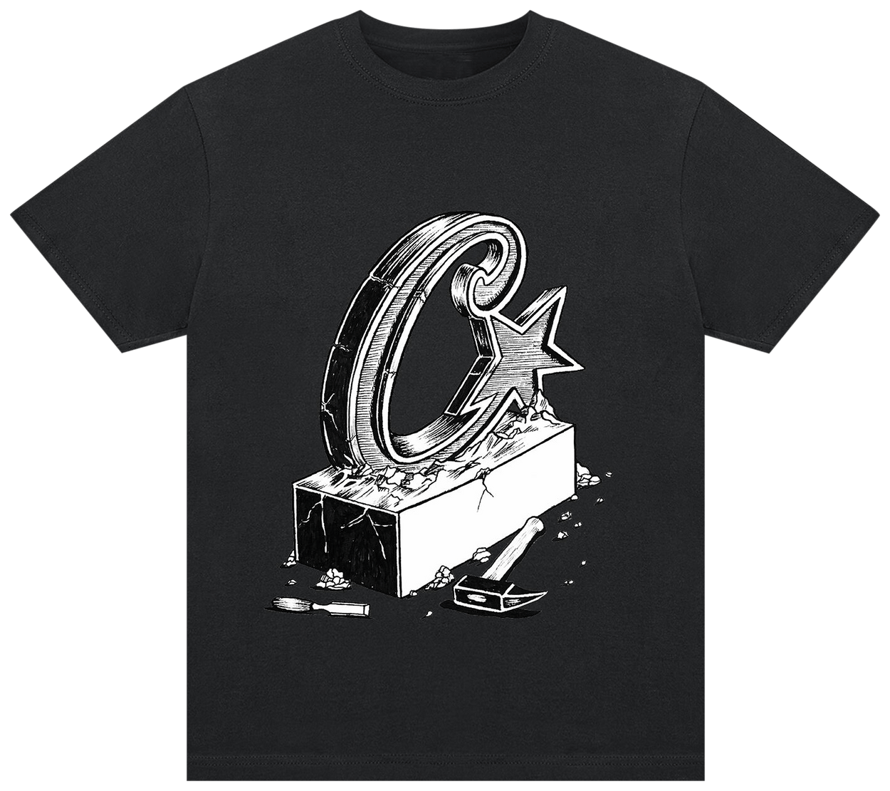 Corteiz Chisel Tee Black