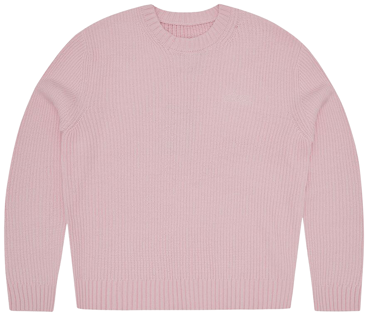 Corteiz Chochet Appliqué Knit Crew Pink