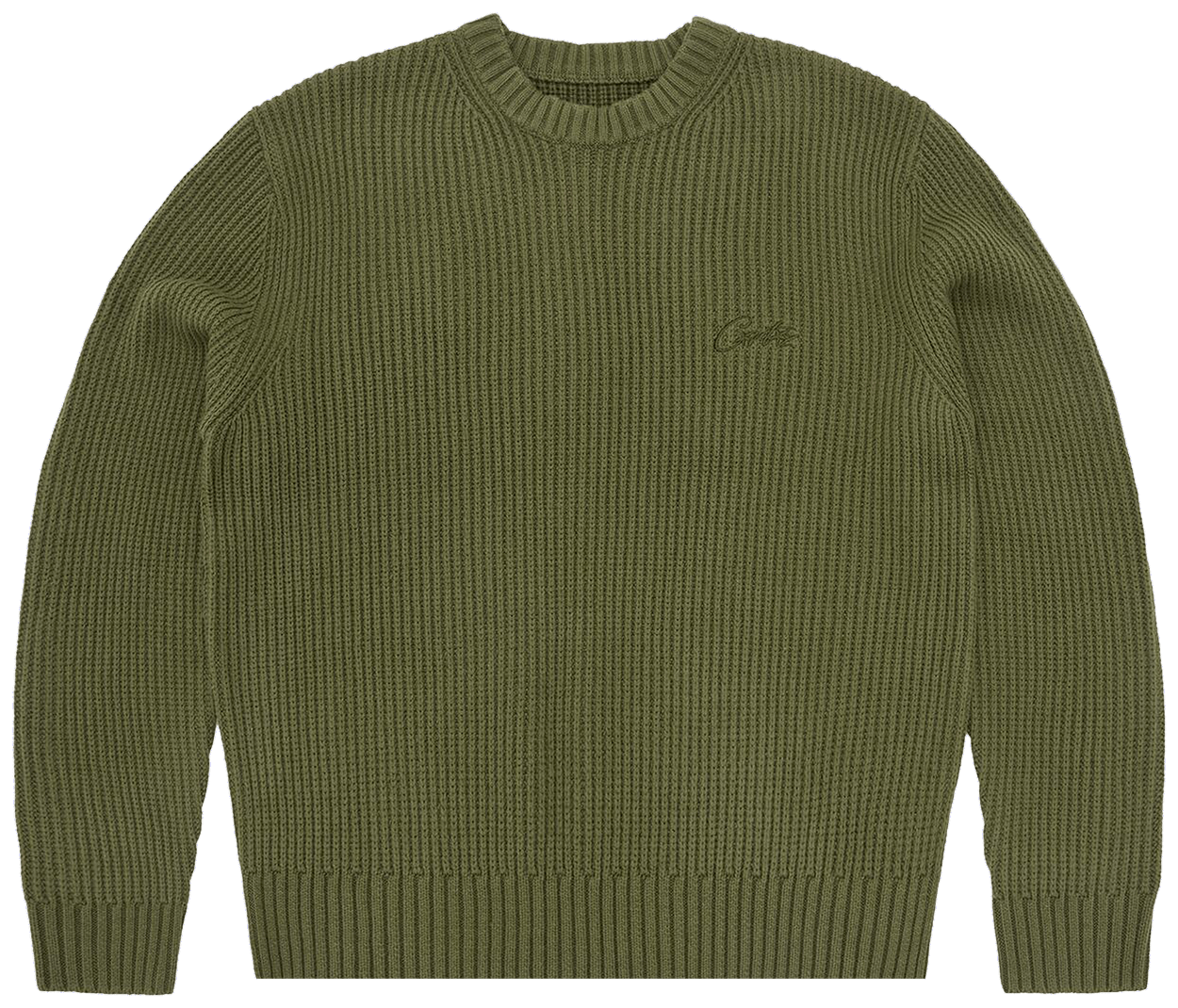 Corteiz Crochet Applique Knit Crew Khaki