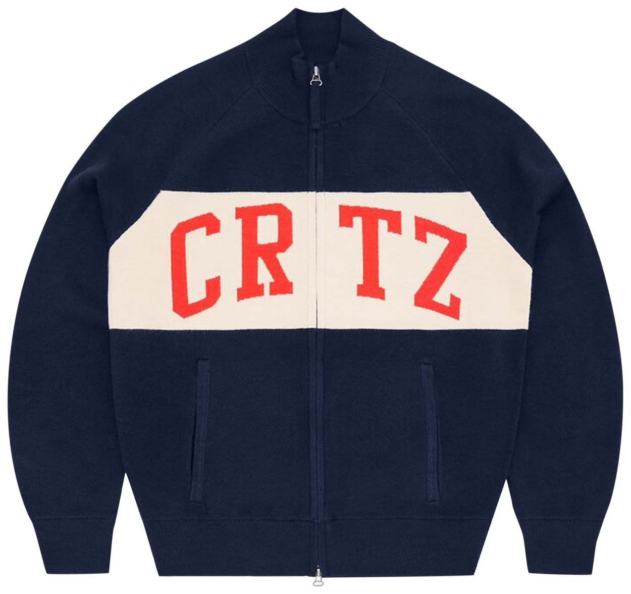 Corteiz CRTZ Knit Zip Up Navy