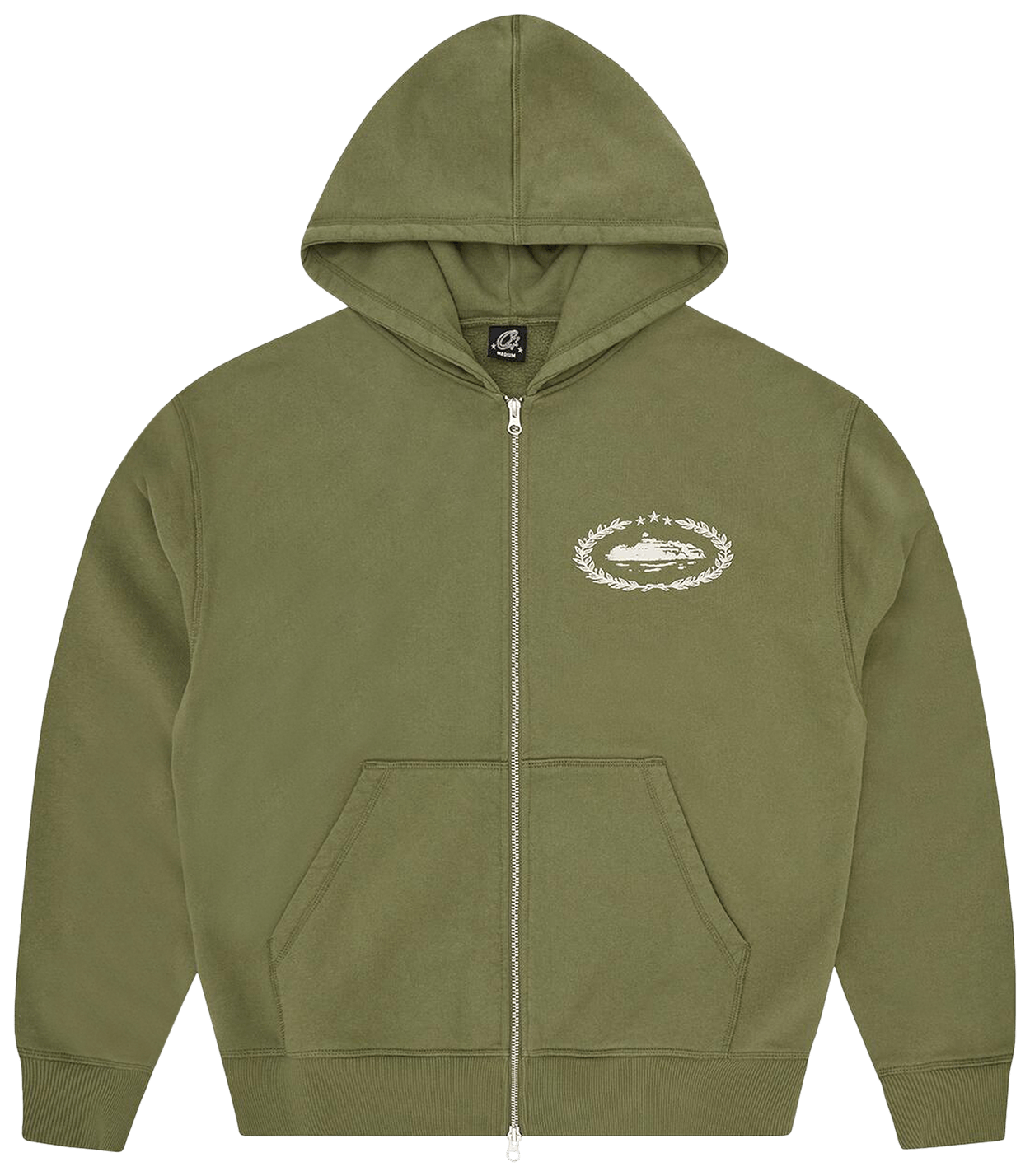 Corteiz CRTZ Superior Royale Zip Hoodie Olive