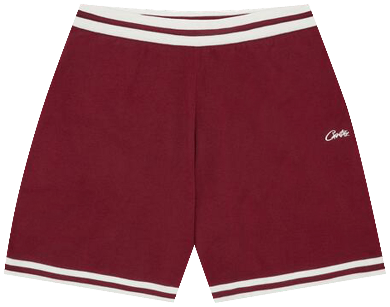 Corteiz Deala Knit Shorts Burgundy