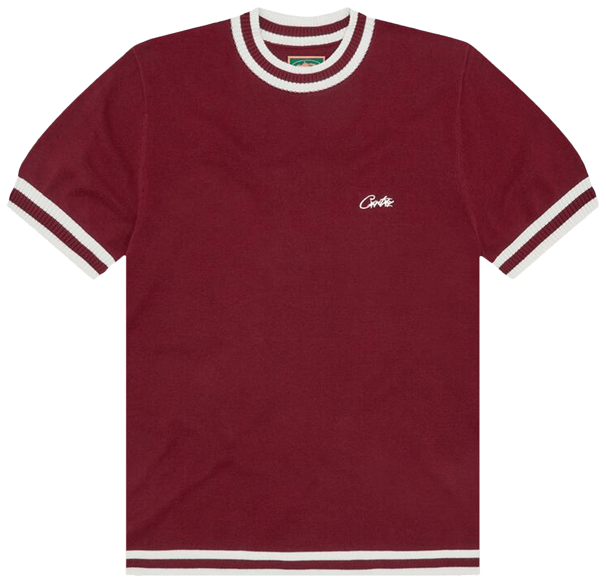 Corteiz Deala Knit Tee Burgundy