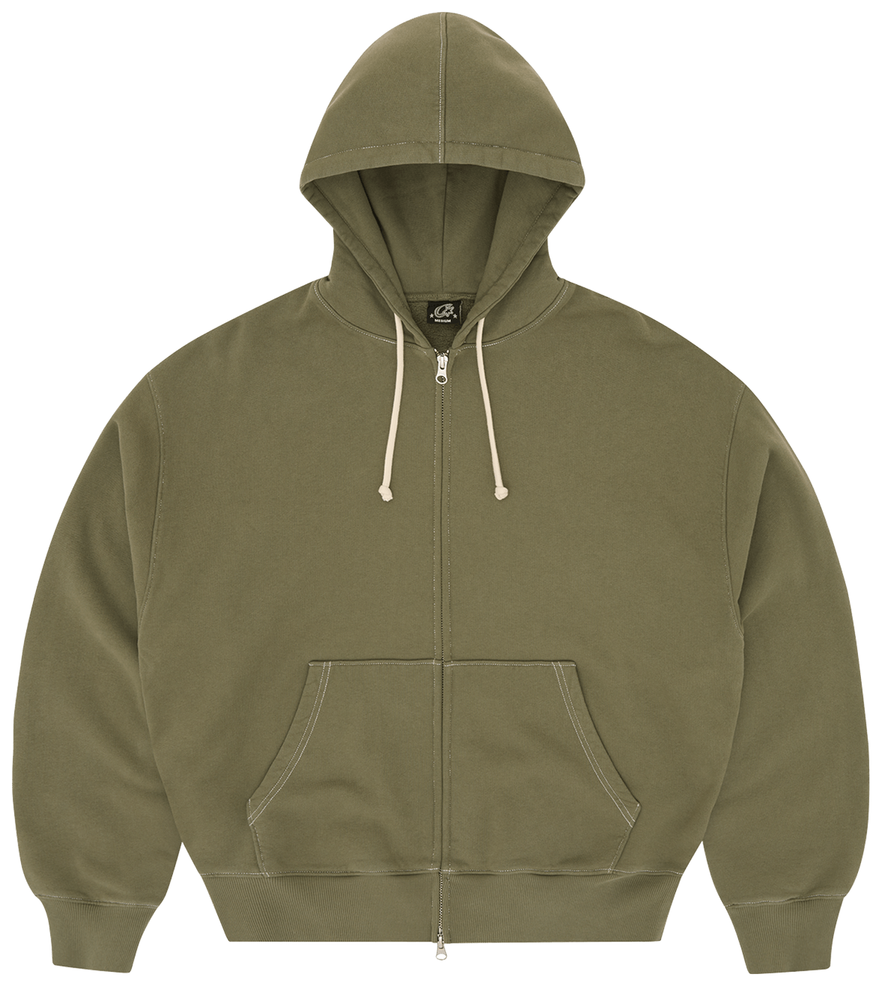 Corteiz Diplomatic Zip Hoodie Olive
