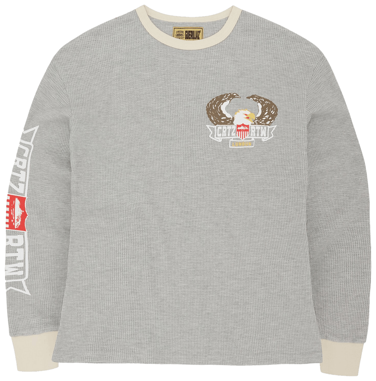 Corteiz Dipset Eagle Waffle Long-Sleeve Grey