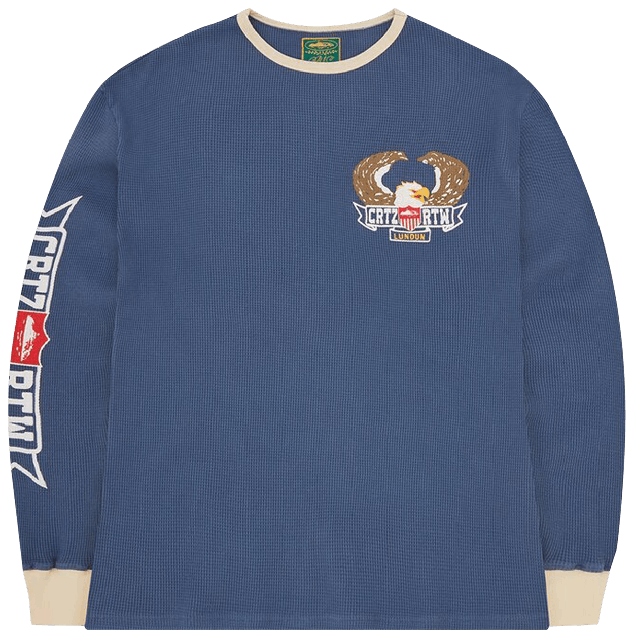 Corteiz Dipset Waffle Long-Sleeve Royal Blue