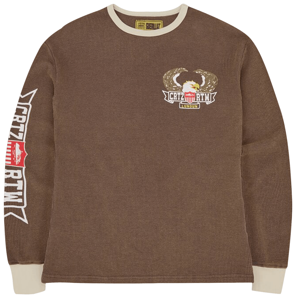 Corteiz Dipset Waffle Long-Sleeve Washed Brown