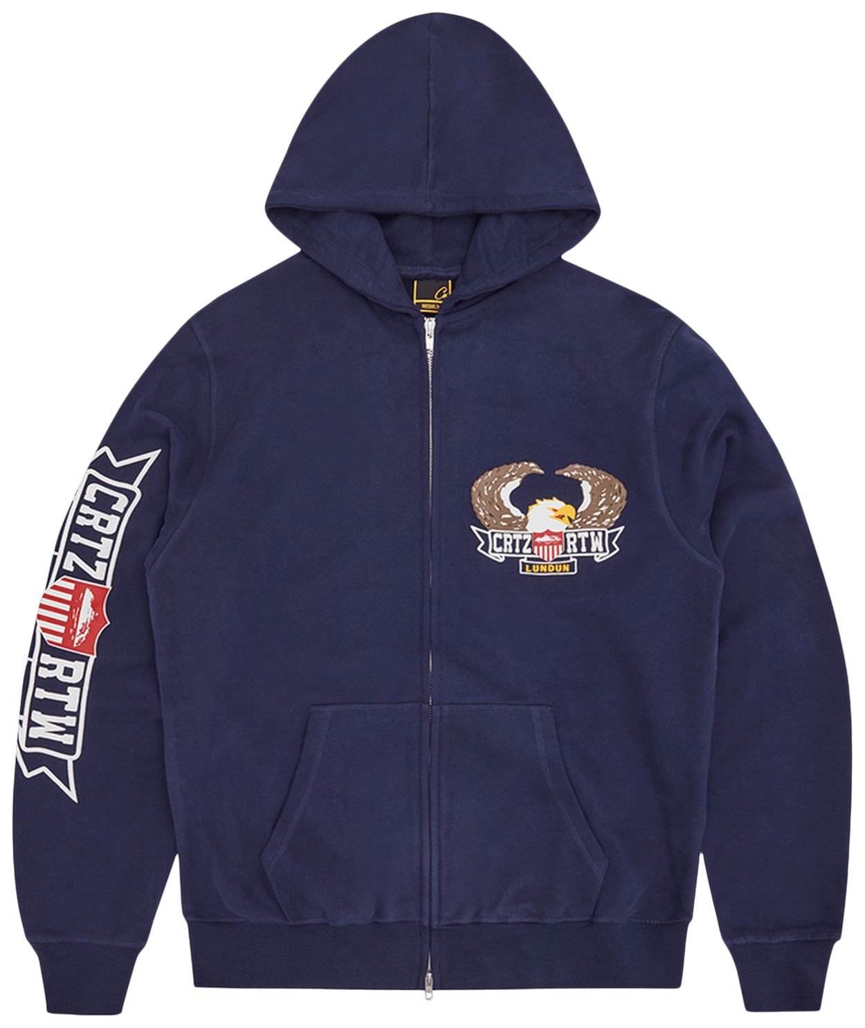 Corteiz Dipset Zip-Up Hoodie Navy
