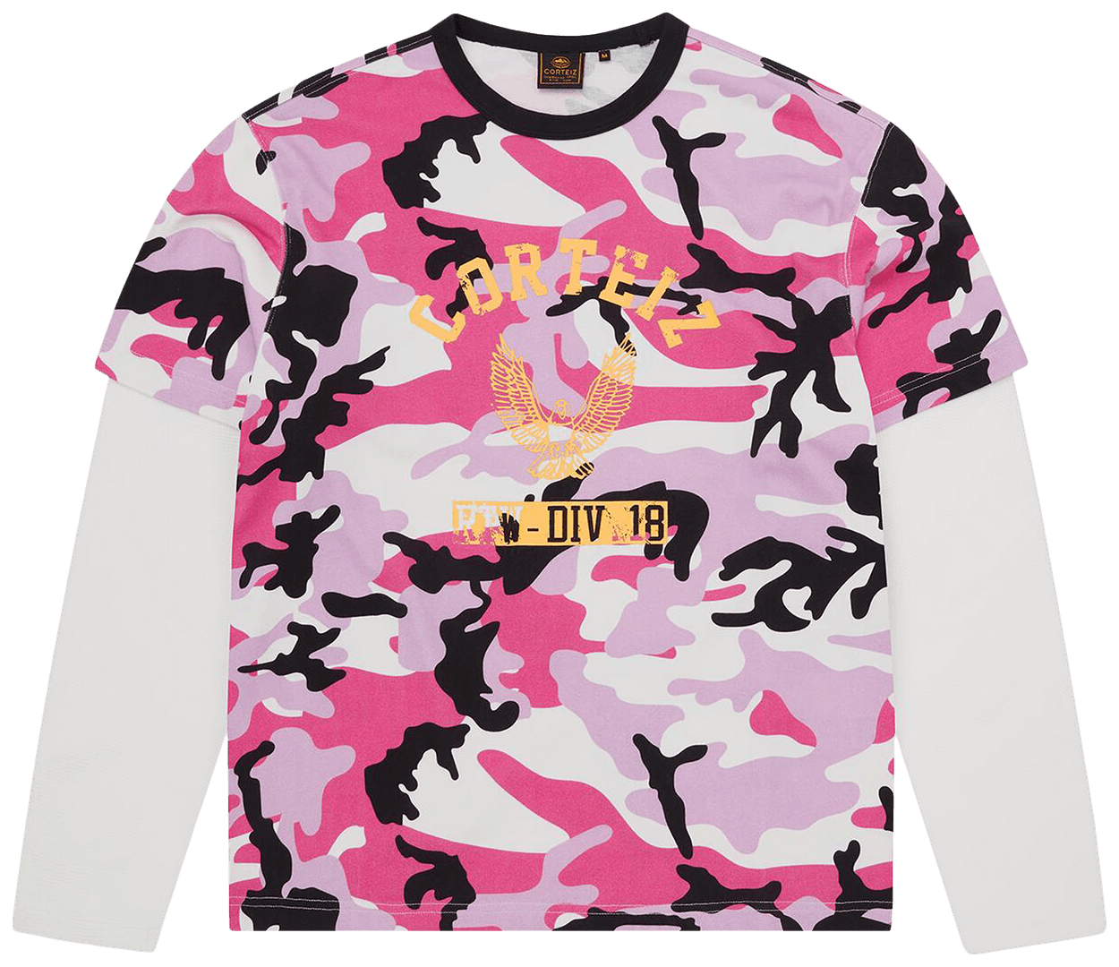 Corteiz Eagle Camo Thermal Long-Sleeve Pink