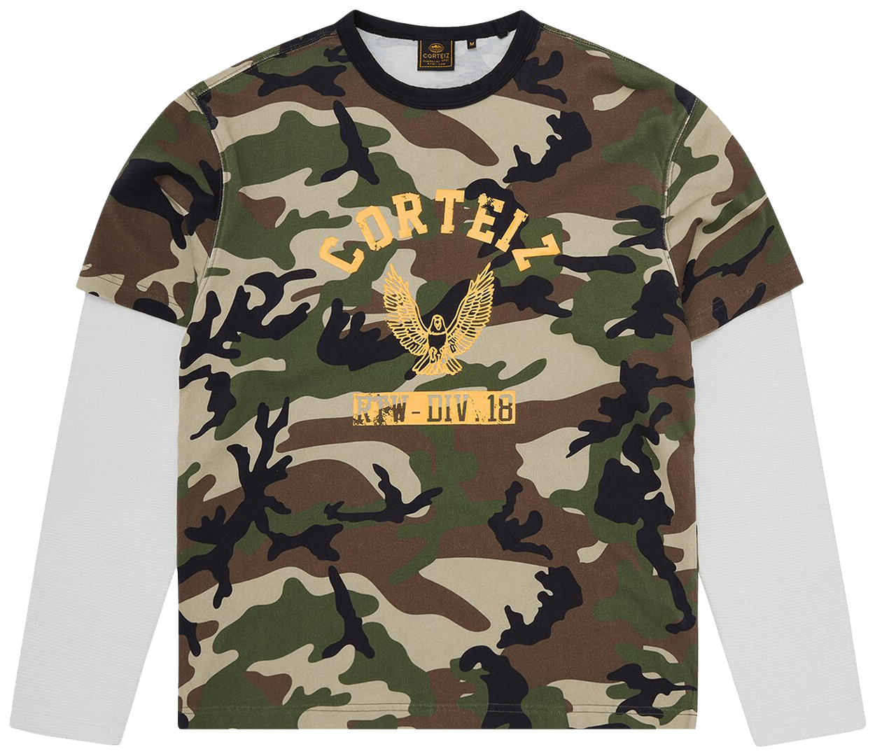 Corteiz Eagle Camo Thermal Long-Sleeve Woodland