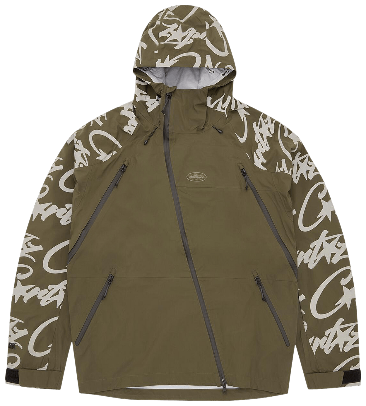Corteiz Elitework Waterproof Shell Jacket V2 Khaki