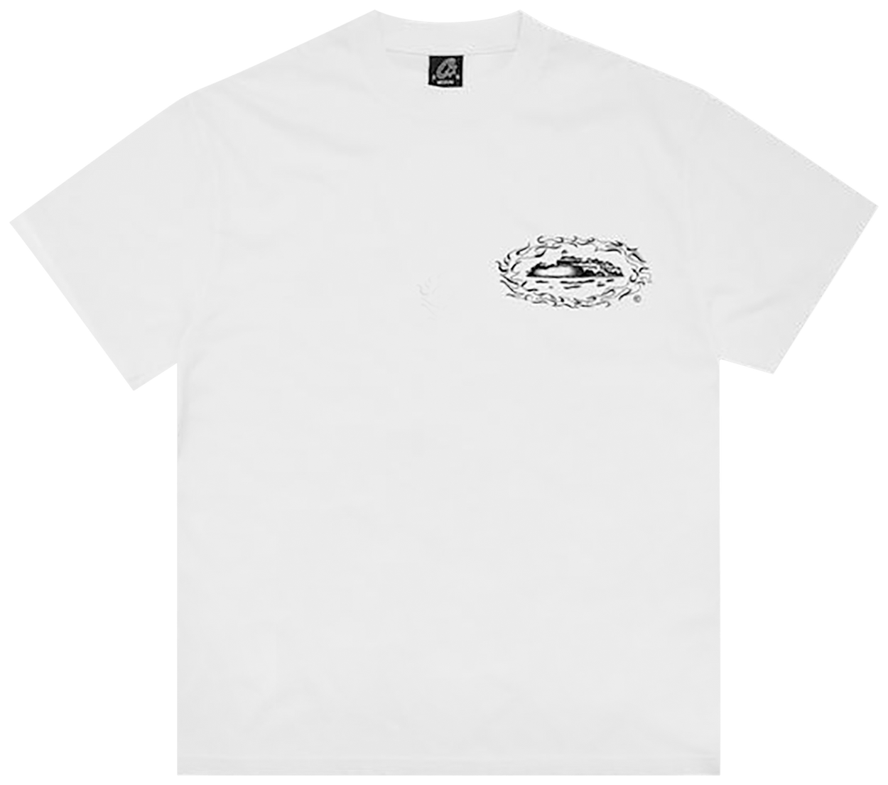 Corteiz Firey Alcatraz Tee New Blank White