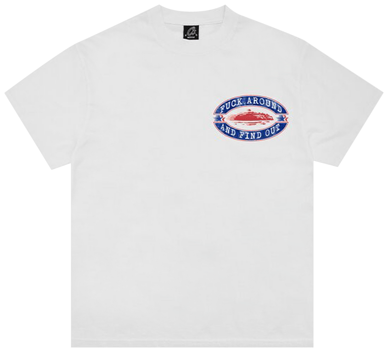 Corteiz Fuck Around Tee New Blank White
