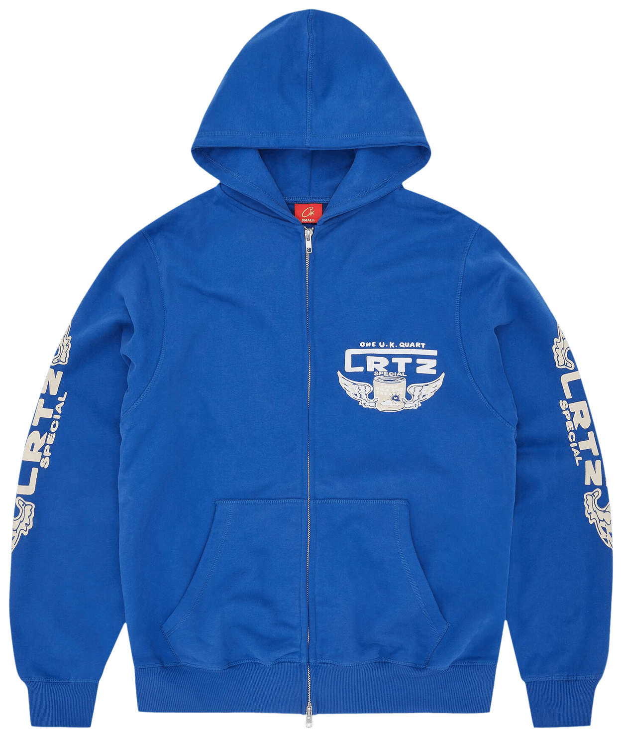 Corteiz Gasolina Double Zip Hoodie Royal Blue