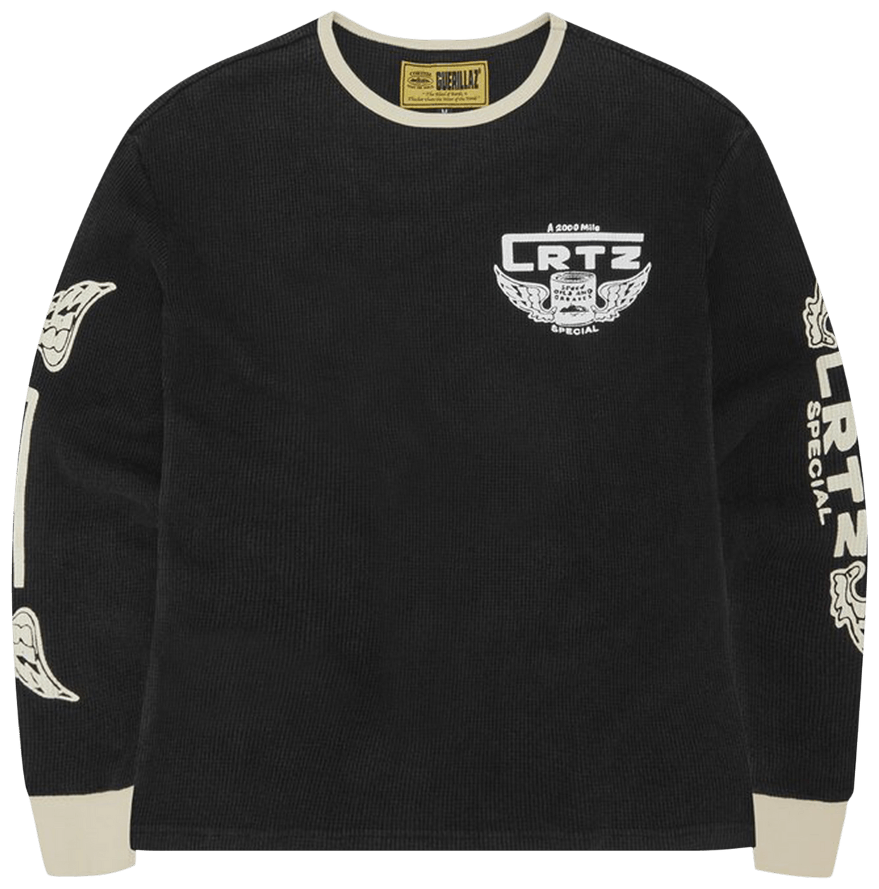 Corteiz Gasolina Waffle Long-Sleeve Black
