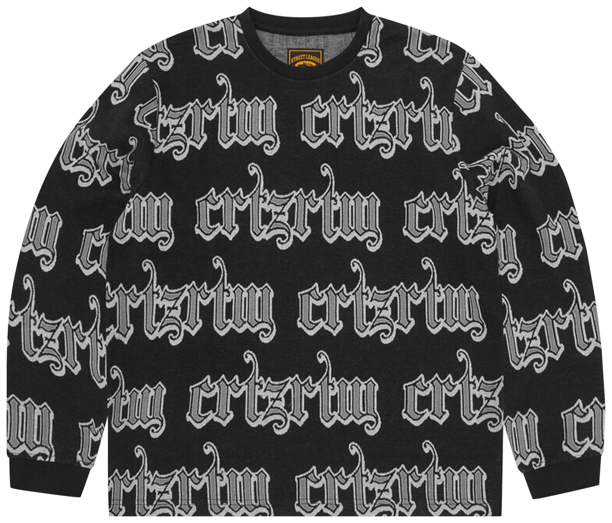 Corteiz Gothic Jacquard Long-Sleeve Black