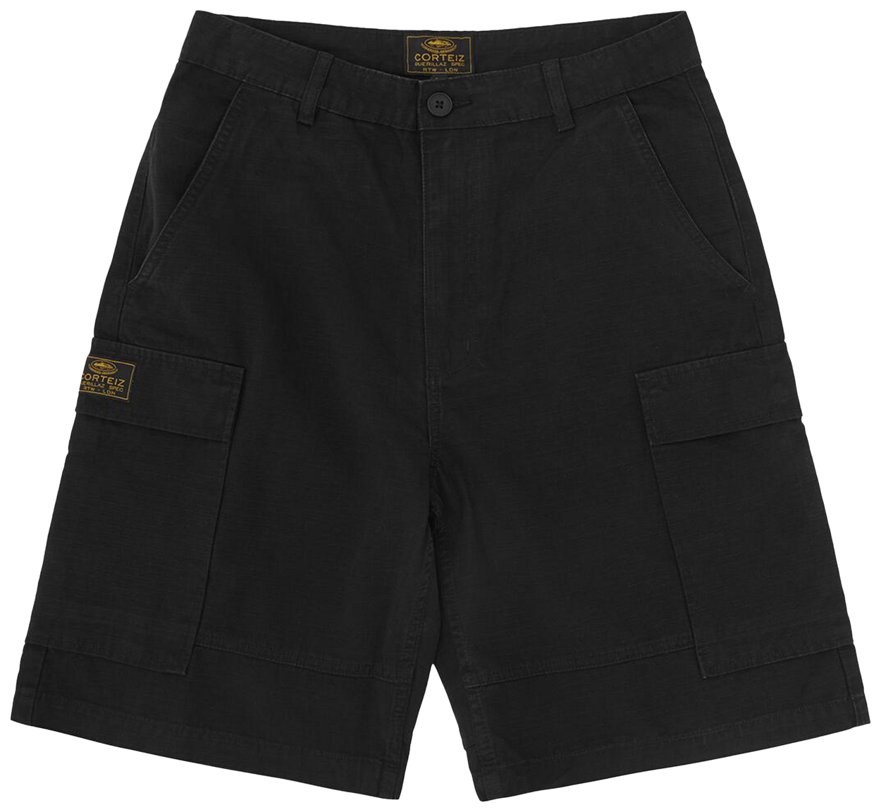 Corteiz Guerillaz Cargo Short Black