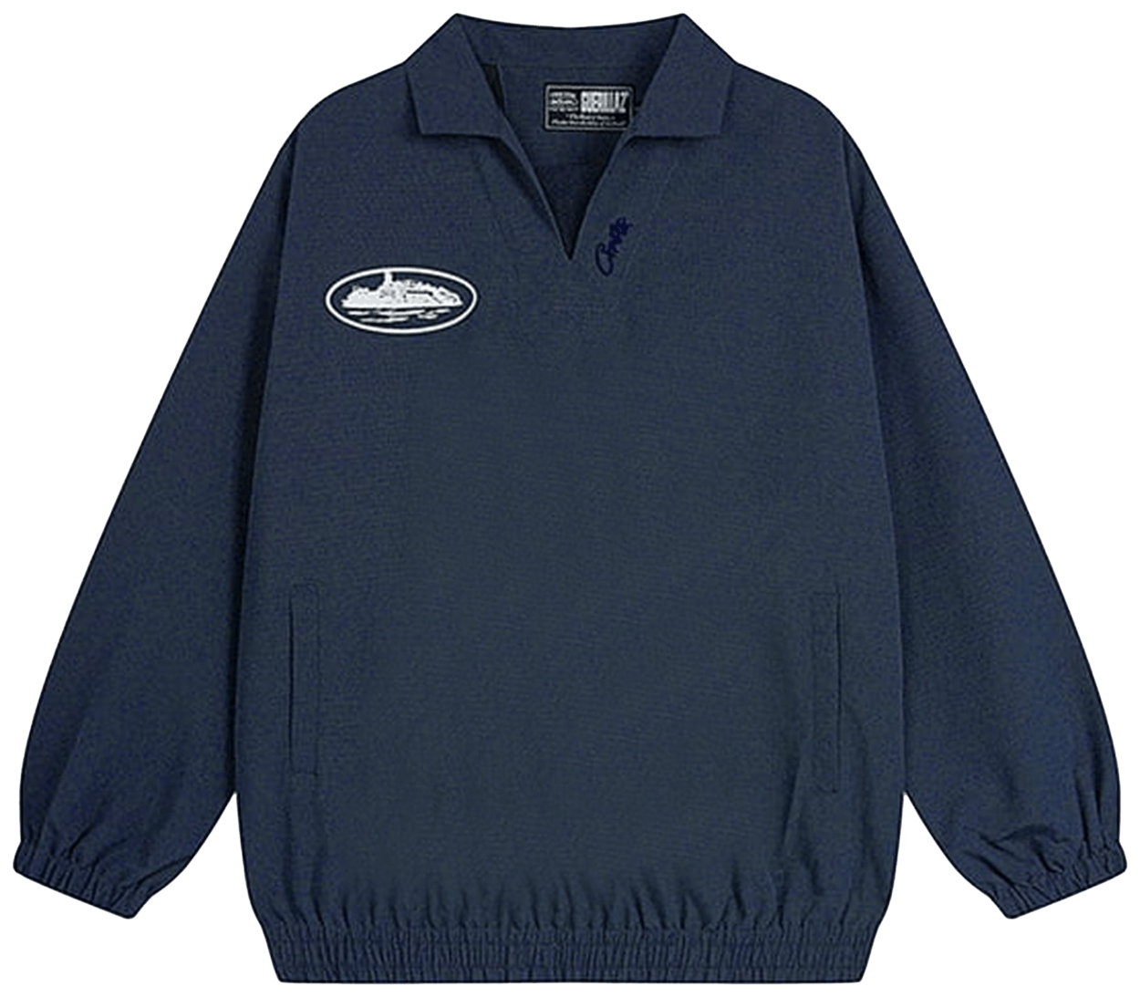 Corteiz Guerillaz Drill Top Navy