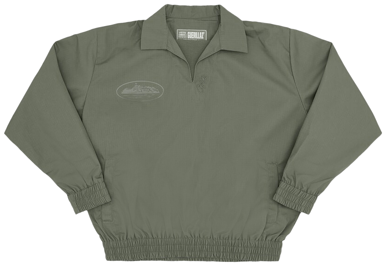Corteiz Guerillaz Drilltop Tonal Khaki