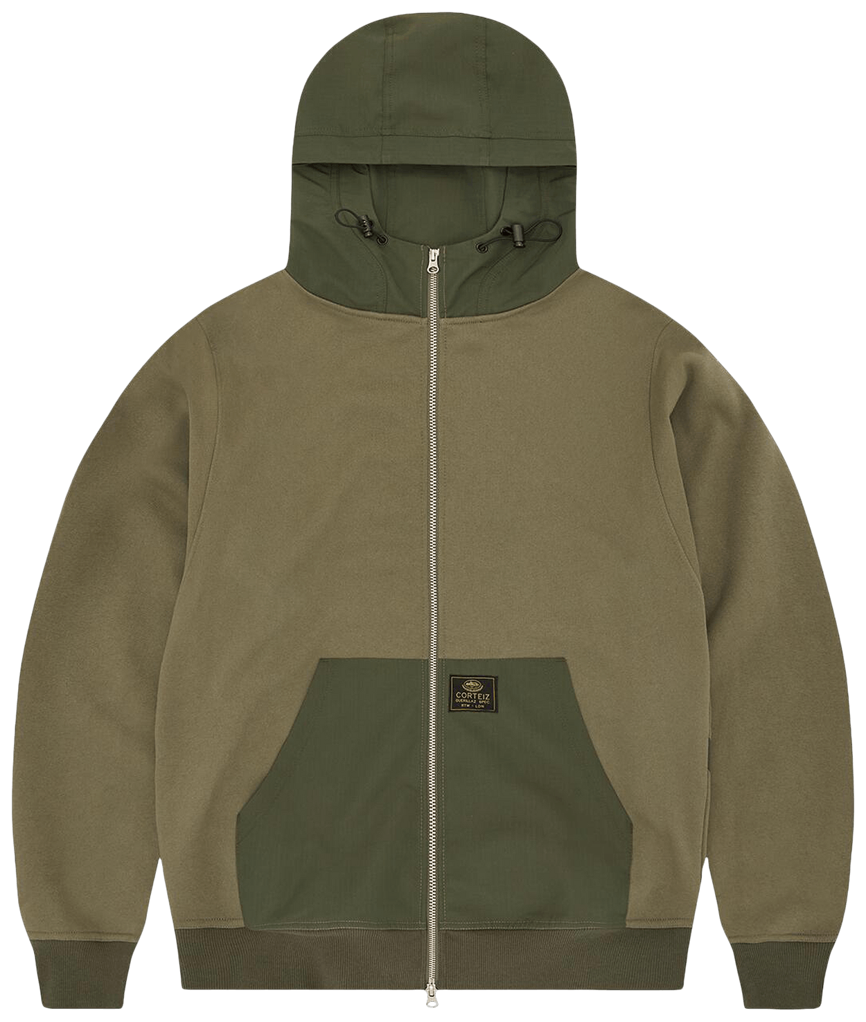 Corteiz Guerillaz Ripstop Zip Hoodie Olive