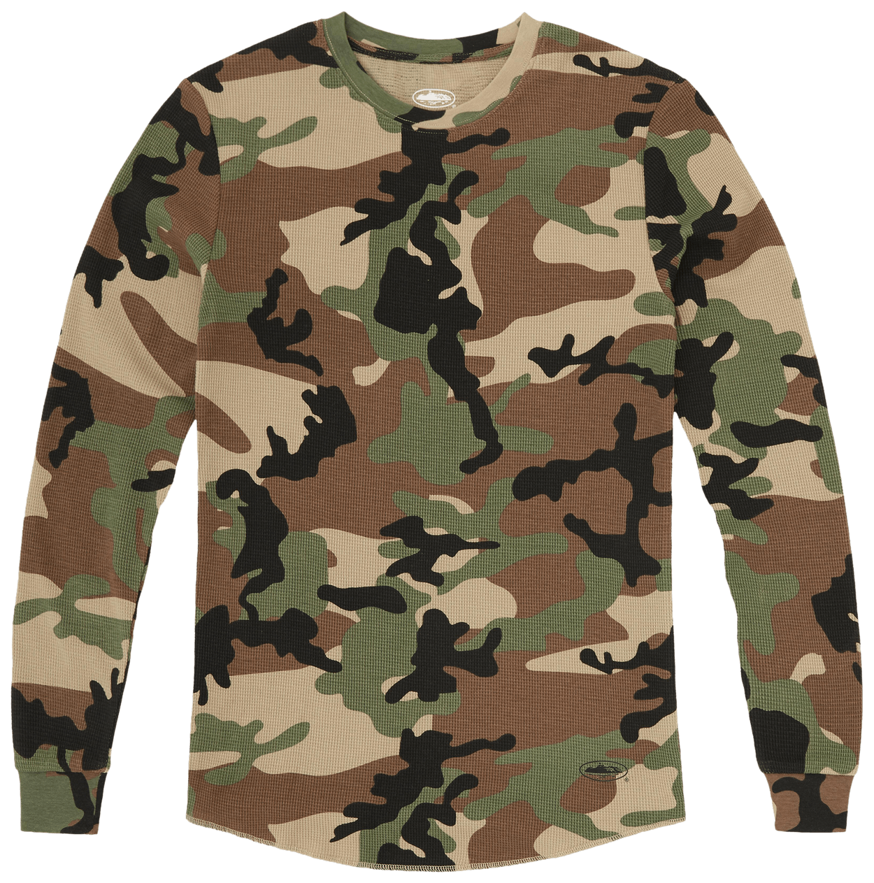 Corteiz Guerillaz Thermal Long-Sleeve Tee Woodland Camo
