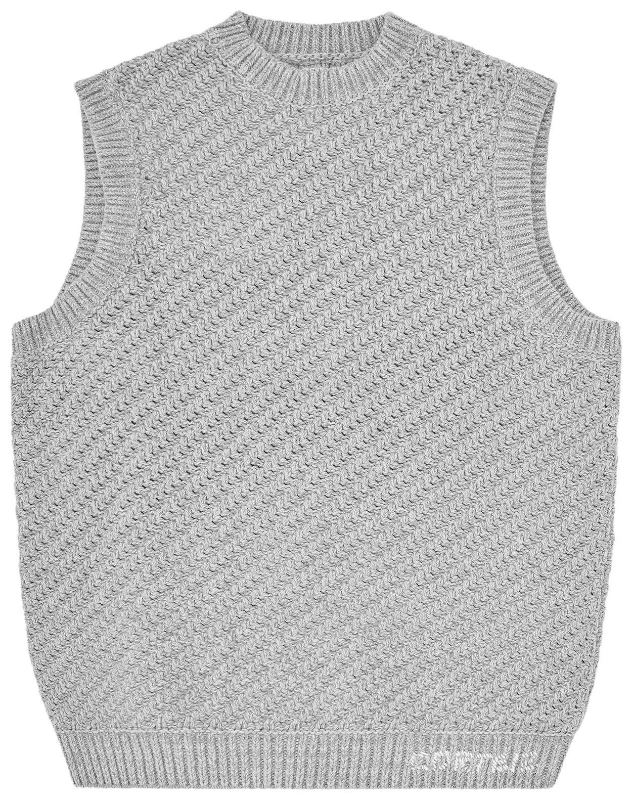 Corteiz Hand Embroidered Knit Vest Grey